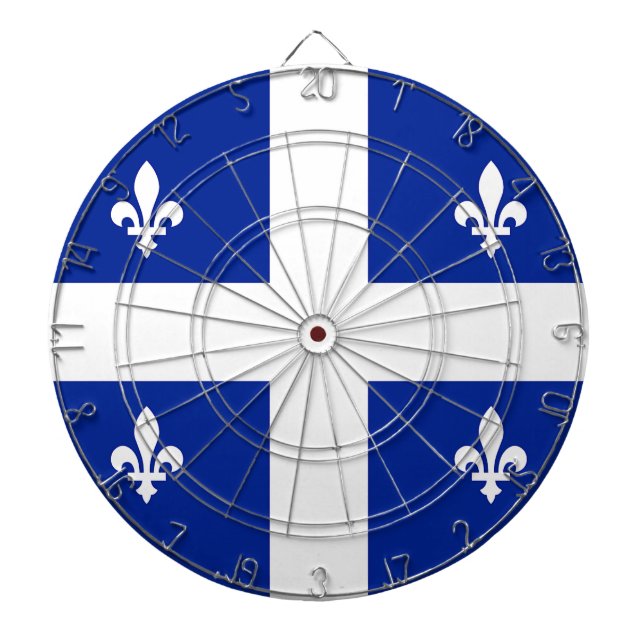 Dartboard med Flagga av Quebec, Kanada Darttavla (Framsidan)