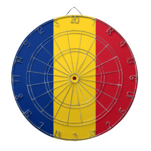 Dartboard med Flagga av Rumänien Piltavla