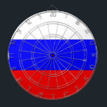 Dartboard med Flagga av Ryssland Piltavla<br><div class="desc">Patriotisk ritbord med Flagga av Ryssland. Den här produkten har sitt anpassade.</div>