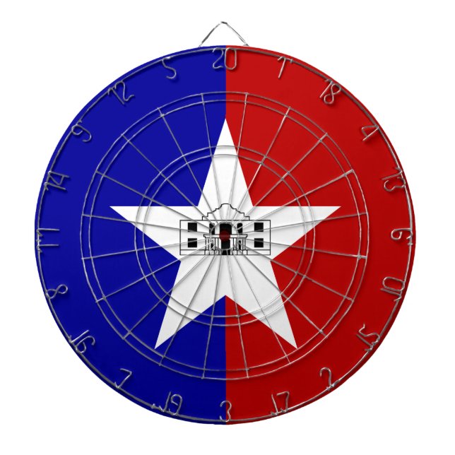 Dartboard med Flagga av San Antonio City, USA Darttavla (Framsidan)
