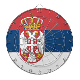 Dartboard med Flagga av Serbien Darttavla