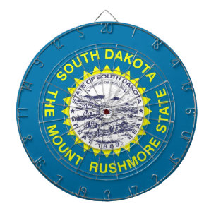 Dartboard med Flagga av South Dakota, Förenta stat Piltavla