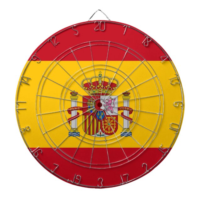 Dartboard med Flagga av Spanien Darttavla (Framsidan)