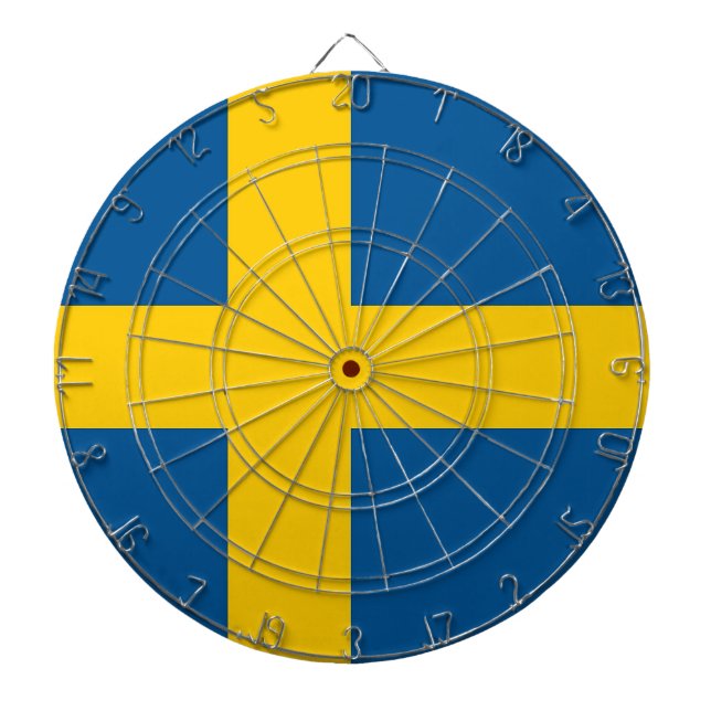 Dartboard med Flagga av Sverige Piltavla (Framsidan)