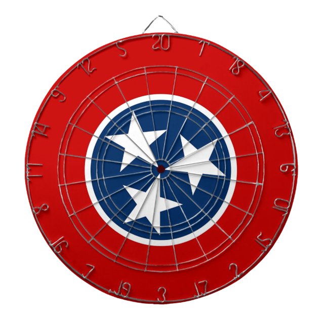 Dartboard med Flagga av Tennessee, USA Piltavla (Framsidan)