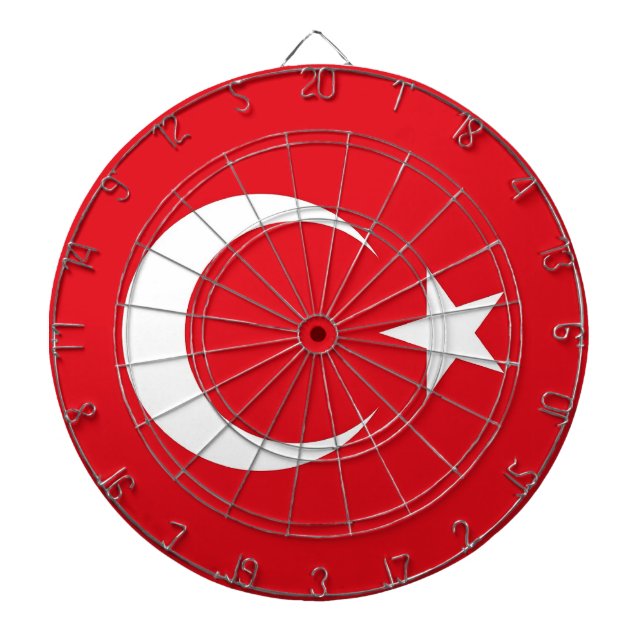 Dartboard med Flagga av Turkiet Darttavla (Framsidan)