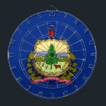 Dartboard med Flagga av Vermont, USA Darttavla<br><div class="desc">Lägg till ett litet Vermont-pride i ditt spelrum med vår exklusiv ritbord med Vermonts flagga! Den här ritytan är utformad med stor noggrannhet, och är mer än bara ett speltillbehör. Den är en firande av Vermonts arv och kulturella pride. Den sjudande designen visningar på ett framträdande sätt den ikoniska Vermont...</div>
