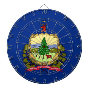 Dartboard med Flagga av Vermont, USA Darttavla