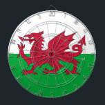 Dartboard med Flagga av Wales Darttavla<br><div class="desc">Förbättra ditt spelrum med det walesiska pridets stora emblem med den här ritytan som har Wales flagga! Den här ritytan är konstruerad med precisionsmaterial och högkvalitativa material och visar den walesiska flagga symboler - med den röda dragonpassanten (Y Ddraig Goch) på en grönt och vit fält. Den här slående designen...</div>