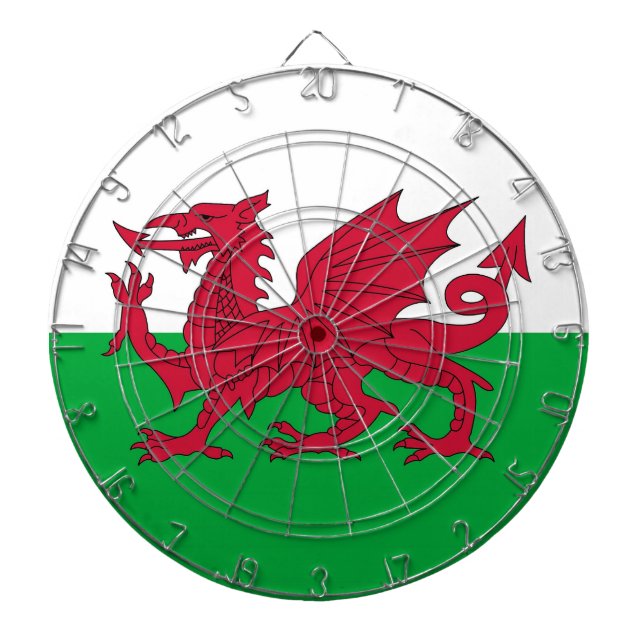 Dartboard med Flagga av Wales Darttavla (Framsidan)