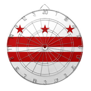 Dartboard med Flagga av Washington DC, USA Darttavla