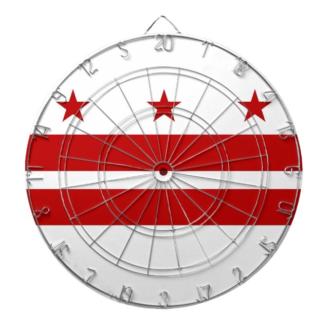 Dartboard med Flagga av Washington DC, USA Darttavla (Framsidan)