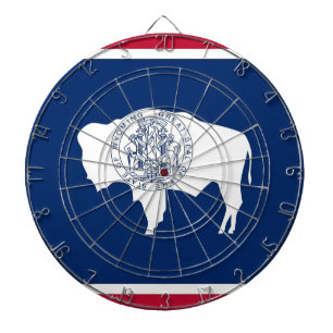Dartboard med Flagga av Wyoming, USA Darttavla
