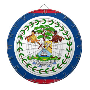 Dartboard med Flagga Belize Piltavla
