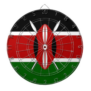 Dartboard med Flagga från Kenya Darttavla