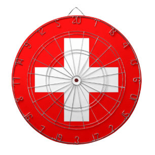 Dartboard med Flagga från Schweiz Piltavla