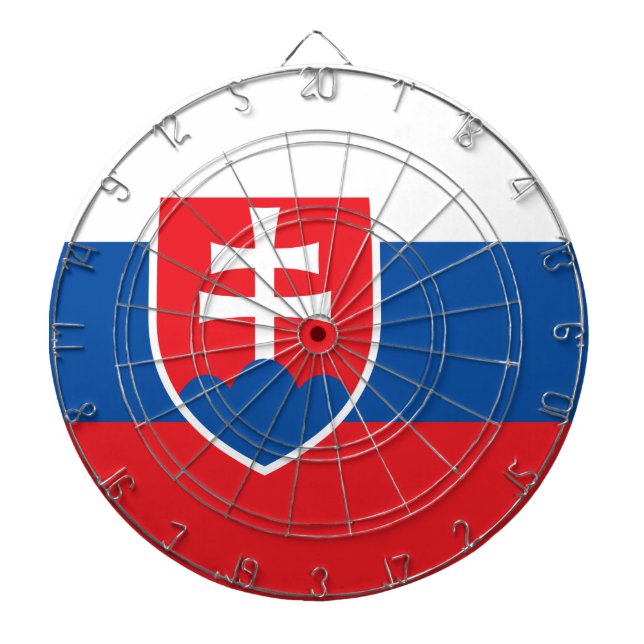 Dartboard med Flagga från Slovakien Darttavla (Framsidan)