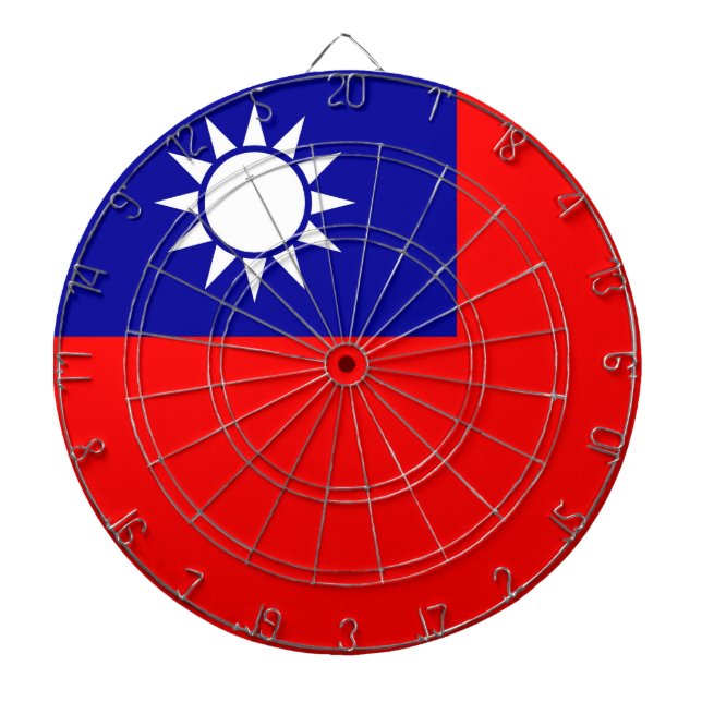 Dartboard med Flagga från Taiwan Darttavla (Framsidan)