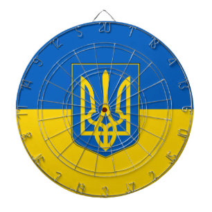 Dartboard med Flagga från Ukraina Darttavla