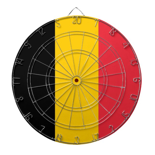 Dartboard med Flagga i Belgien Darttavla (Framsidan)