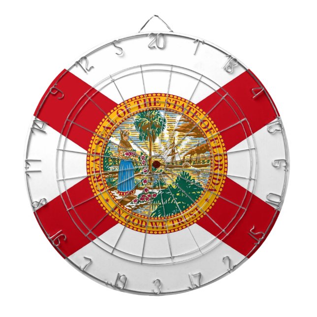 Dartboard med Flagga of Florida, USA Darttavla (Framsidan)