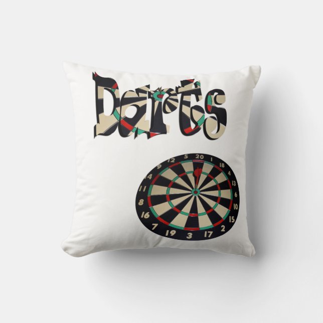 Dartboard och Darts Namn, Cushion Kudde (Framsida)