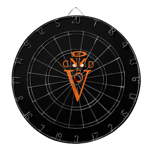Dartboard orange i Brev Ansikte Metall Darttavla (Framsidan)