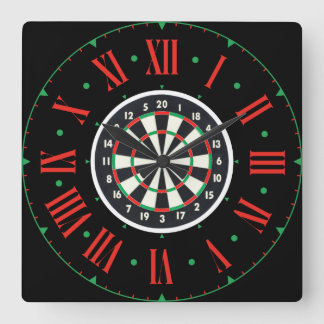 Dartboard original med romerska siffror fyrkantig klocka