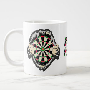 Dartboard på bröstet Darts Fever Jumbo Mugg