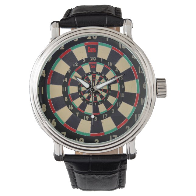 Dartboard på tre däck, armbandsur (Framsida)