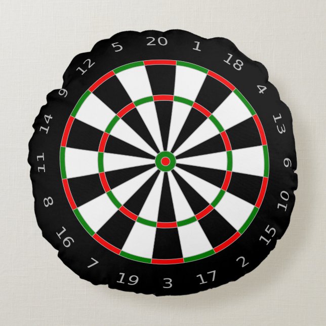 Dartboard Rund Kudde (Framsidan)