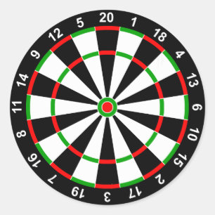 Dartboard Runt Klistermärke