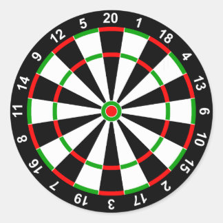 Dartboard Runt Klistermärke