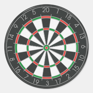 Dartboard Runt Klistermärke