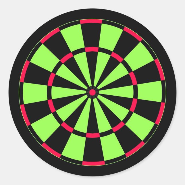Dartboard Runt Klistermärke (Framsida)