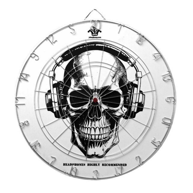 Dartboard Scull With Headphones Darttavla (Framsidan)