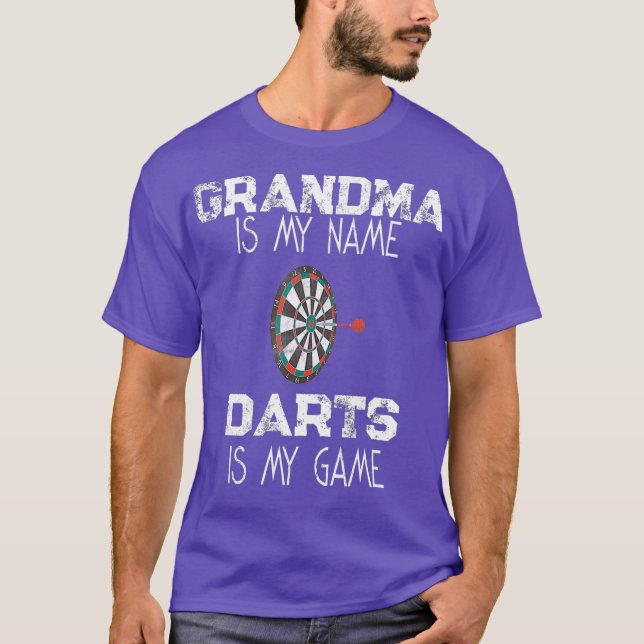Dartboard Shirt Dart Throwing Grandma T (Framsida)