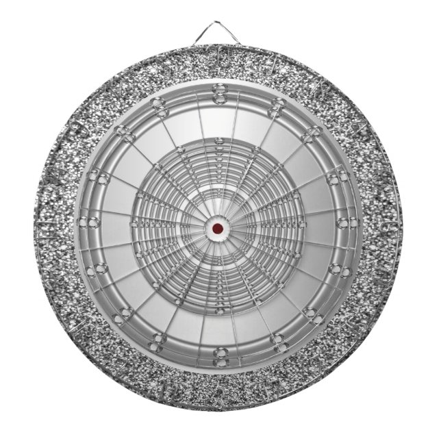 Dartboard silver Glitter Darttavla (Framsidan)