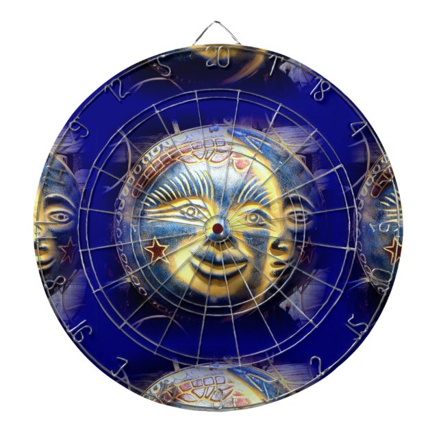 Dartboard sol ansikte/måne ansikte darttavla (Framsidan)