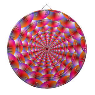 Dartboard Spiral of Spheres in Rosa and Violet Piltavla