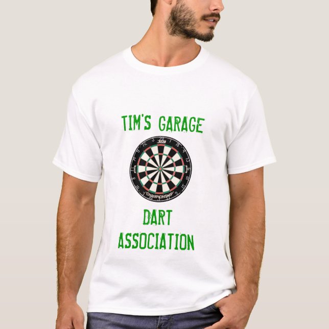 dartboard TIMS GARAGE, PIL, ANSLUTNING Tee (Framsida)
