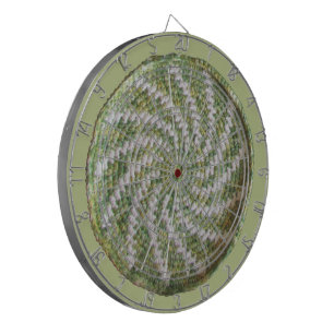 Dartboard - Vita Spiral på Grönt Darttavla