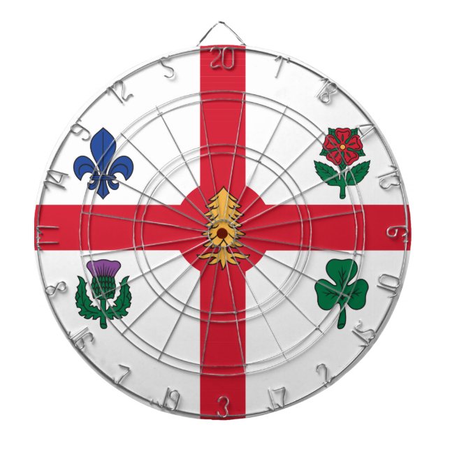 Dartboard with Flag of Montreal, Canada Darttavla (Framsidan)