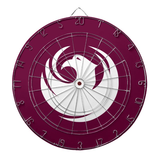 Dartboard with Flag of Phoenix City, Arizona Darttavla (Framsidan)