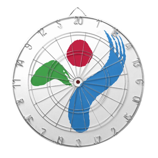 Dartboard with Flag of Seoul, South Korea Darttavla (Framsidan)