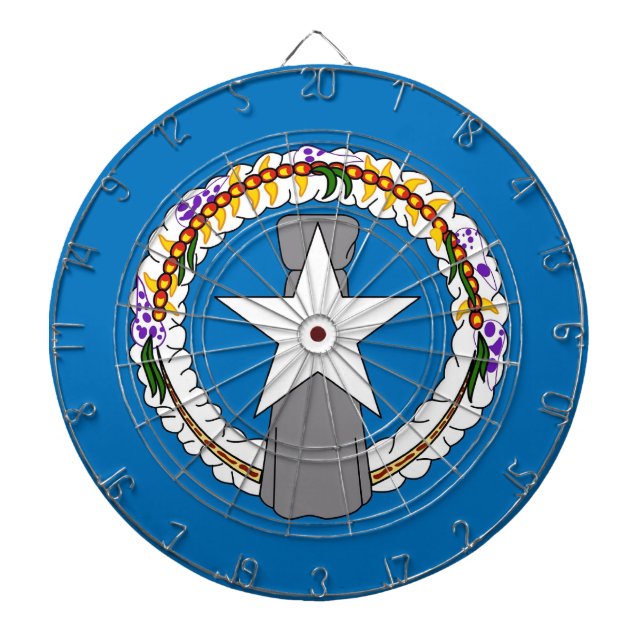 Dartboard with Flagga Northern Mariana, USA Darttavla (Framsidan)