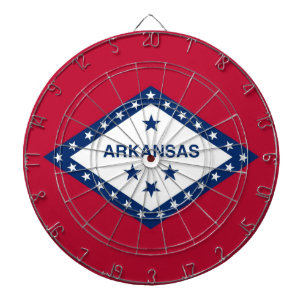 Dartboard with Flagga of Arkansas, USA Darttavla