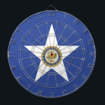 Dartboard with Flagga of Houston City, USA Darttavla<br><div class="desc">Lägg till ett litet Houston-pride i ditt spelrum med vår exklusiv-rityta med Houstons flagga! Den här ritytan är designad för både funktion och stil och är mer än bara ett speltillbehör. Den är en firande av Houstons arv och ett unikt sätt att visa pridet i din stad. Den vibrerande designen...</div>