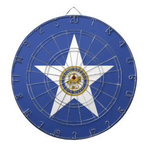 Dartboard with Flagga of Houston City, USA Darttavla