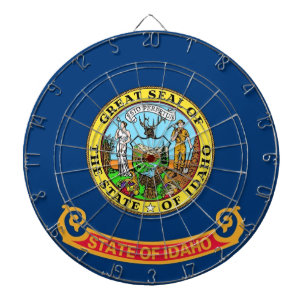 Dartboard with Flagga of Idaho, USA Darttavla